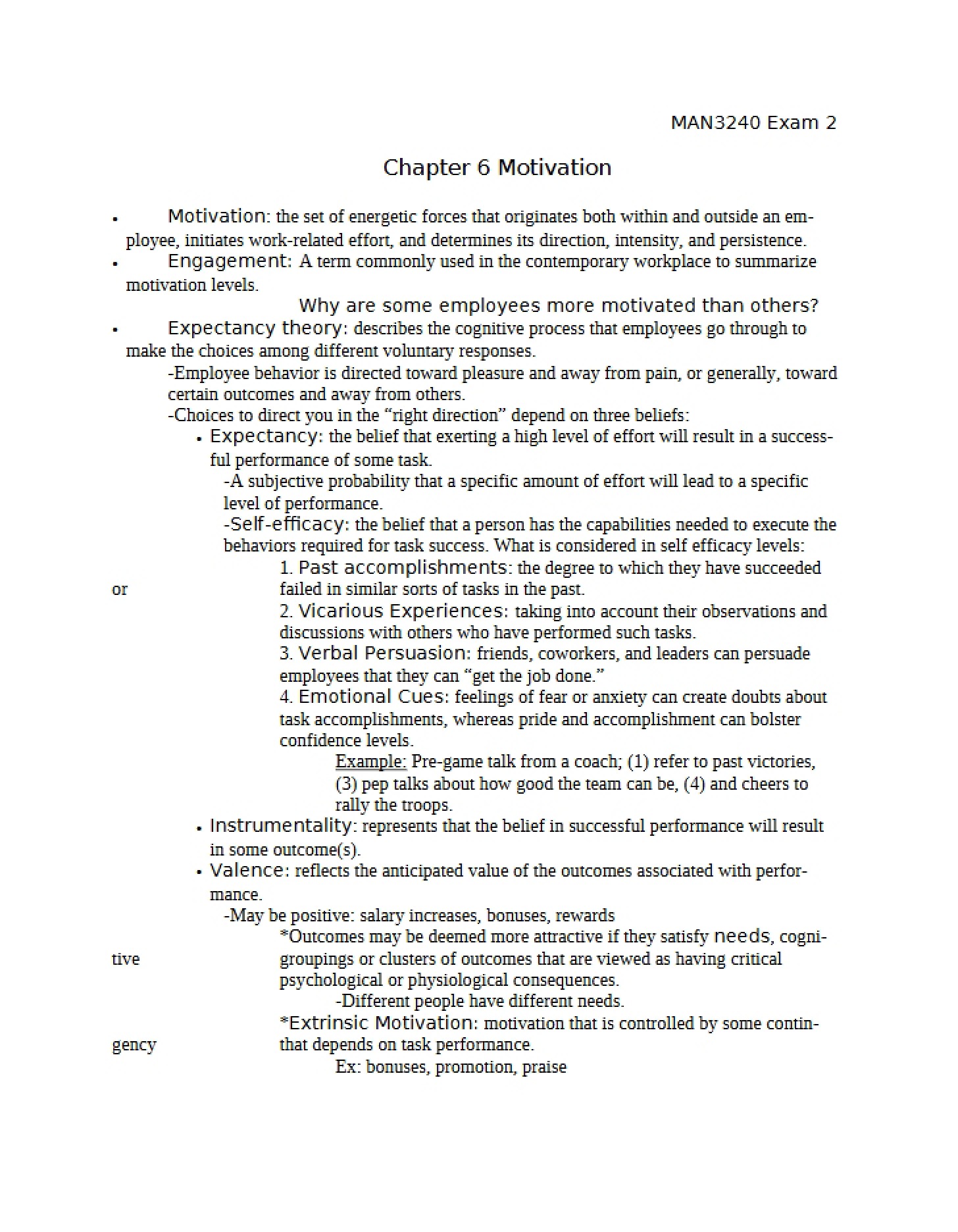 Motivation Principles (Chapter 6)