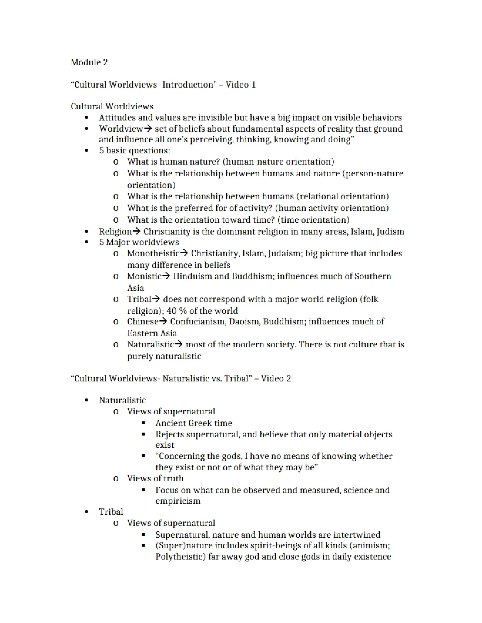 Intercultural Comm Notes