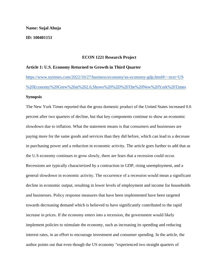 Research Project for Econ 1221