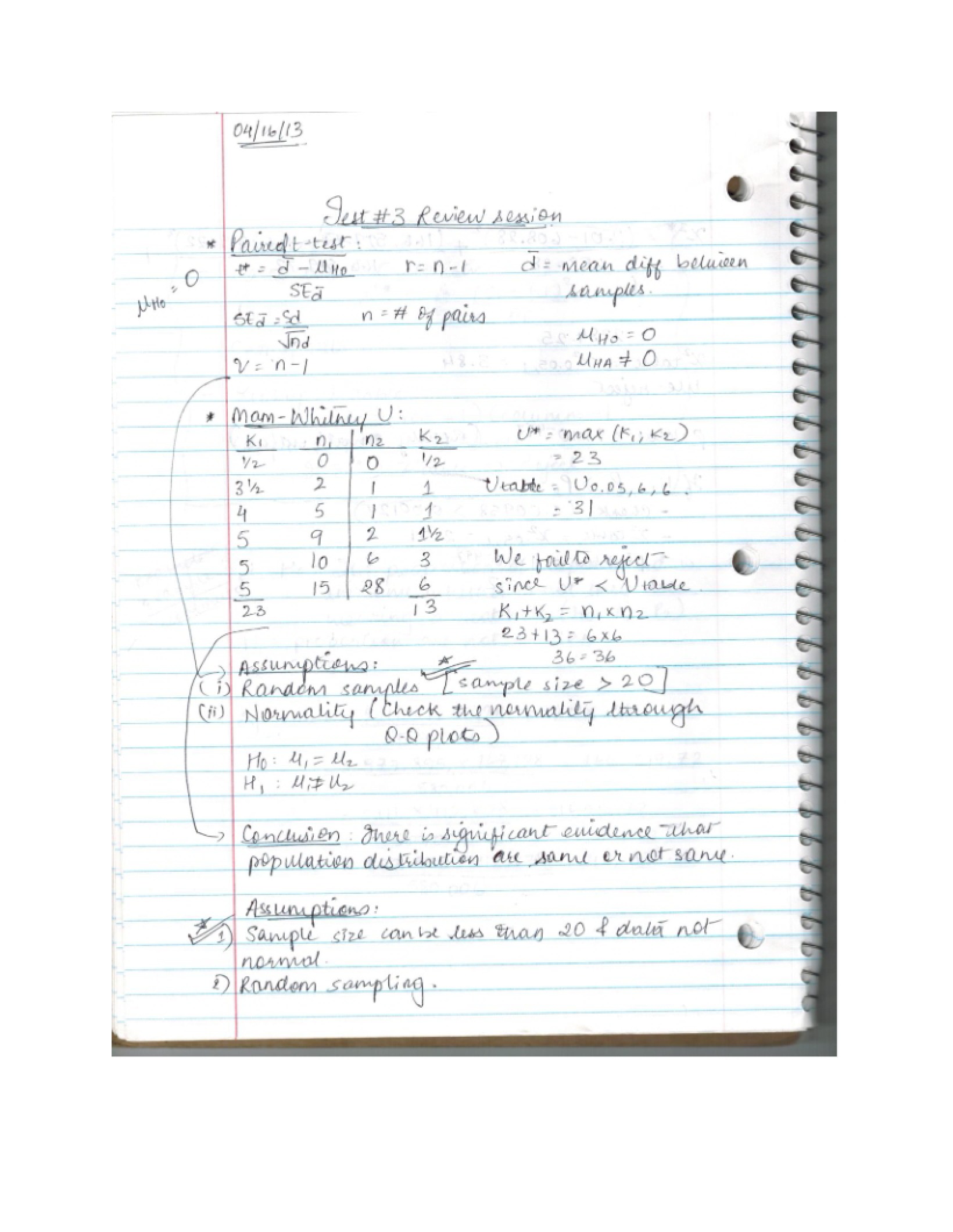 Biostatistics for Biology Notes