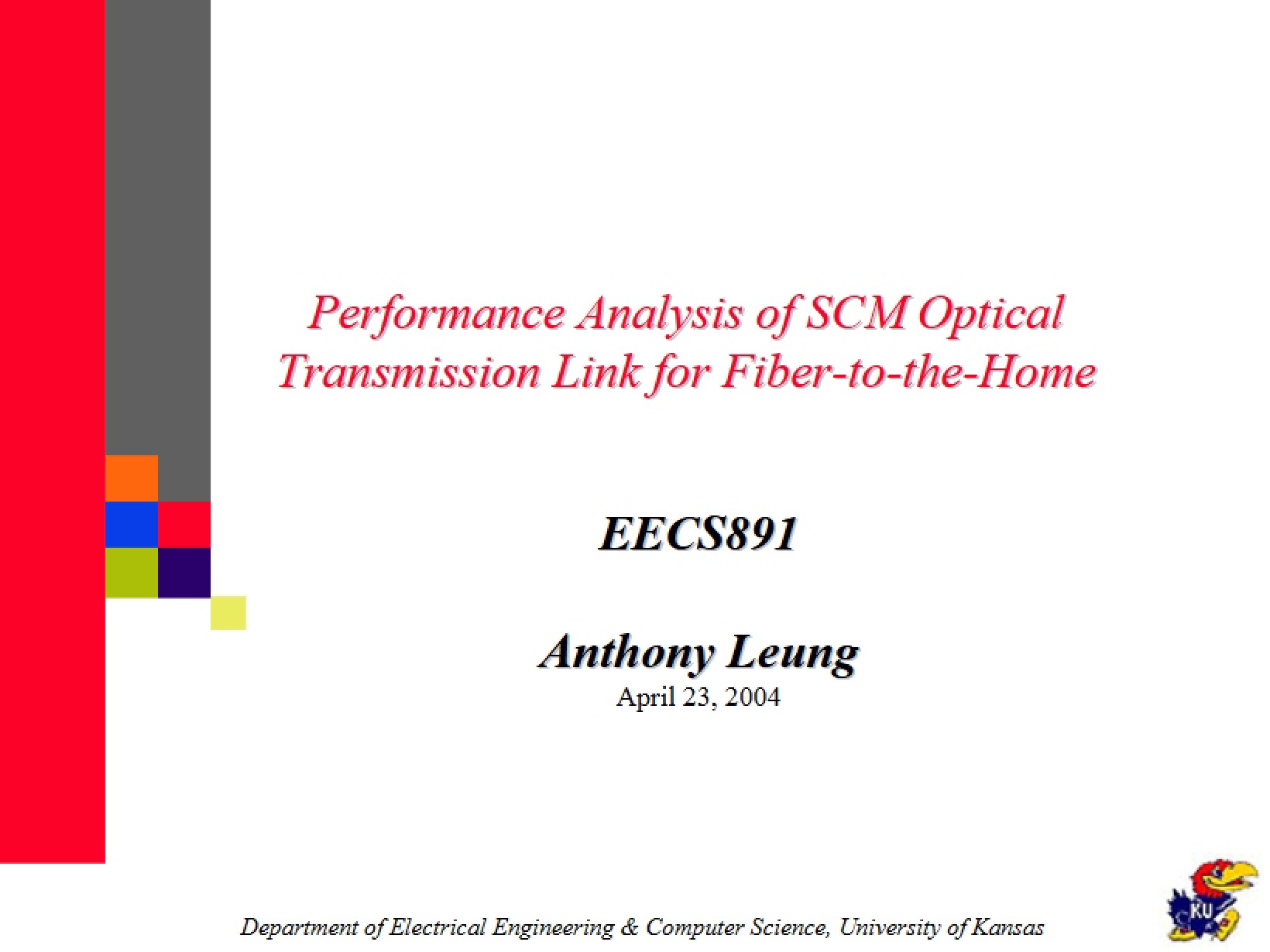 Fiber-to-the-Home SCM Optical Transmission Link Analysis