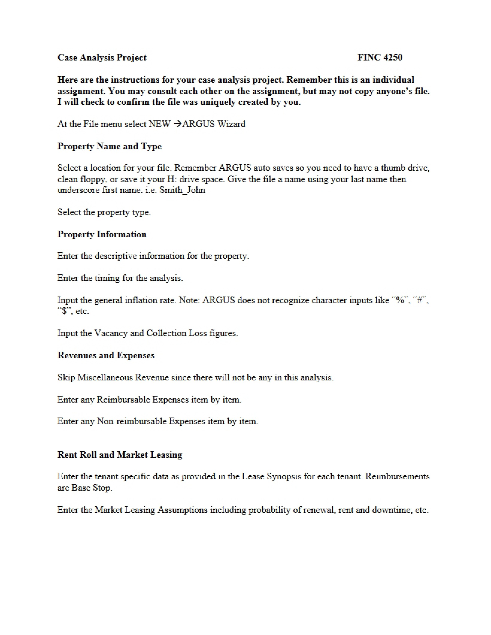 Real Estate Case Analysis Paper