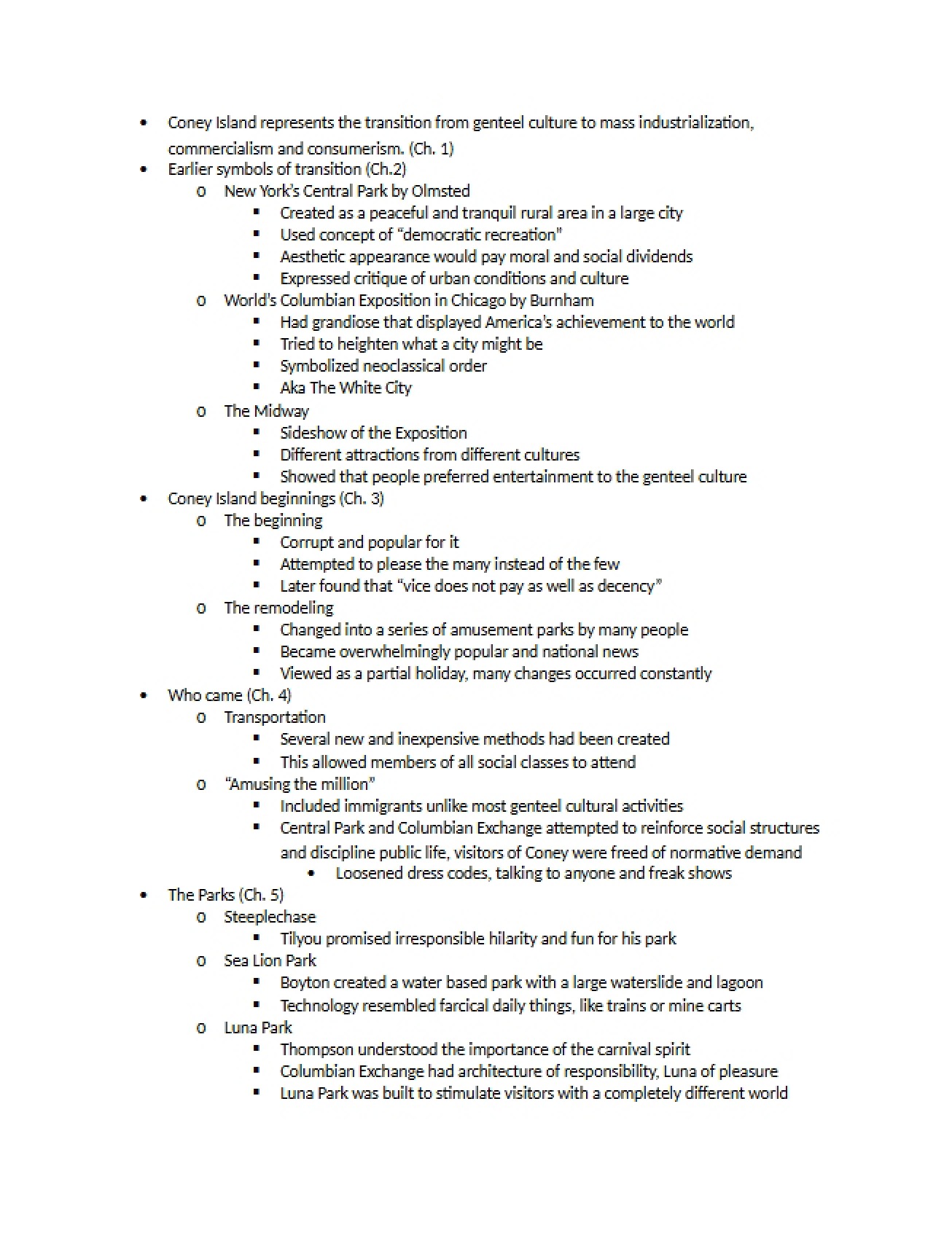 Notes for the First Book of a U.S. History Course