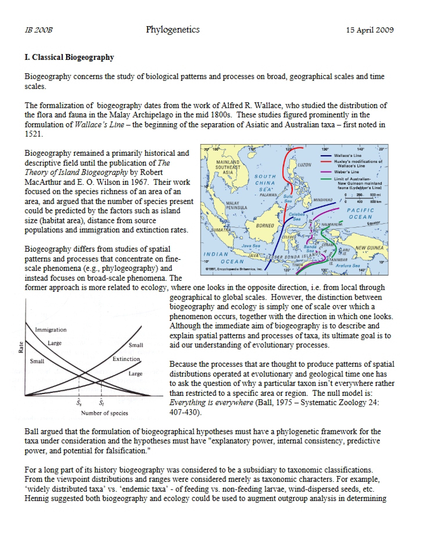Biogeography Classical Approaches