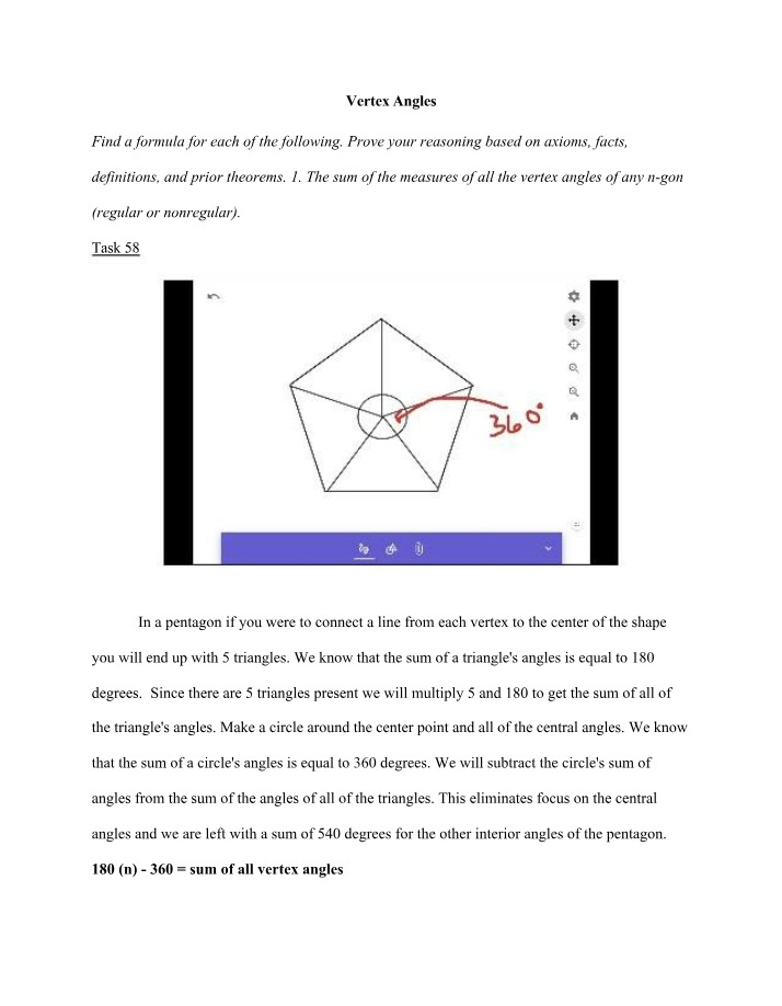 Angles of a Vertex