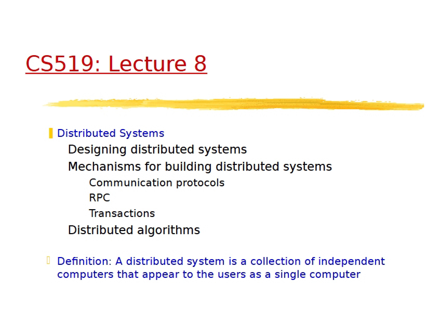 Systems Distributed