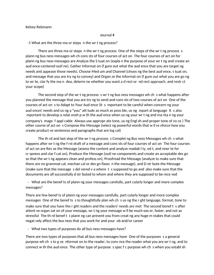 The Three Major Steps in the Writing Process