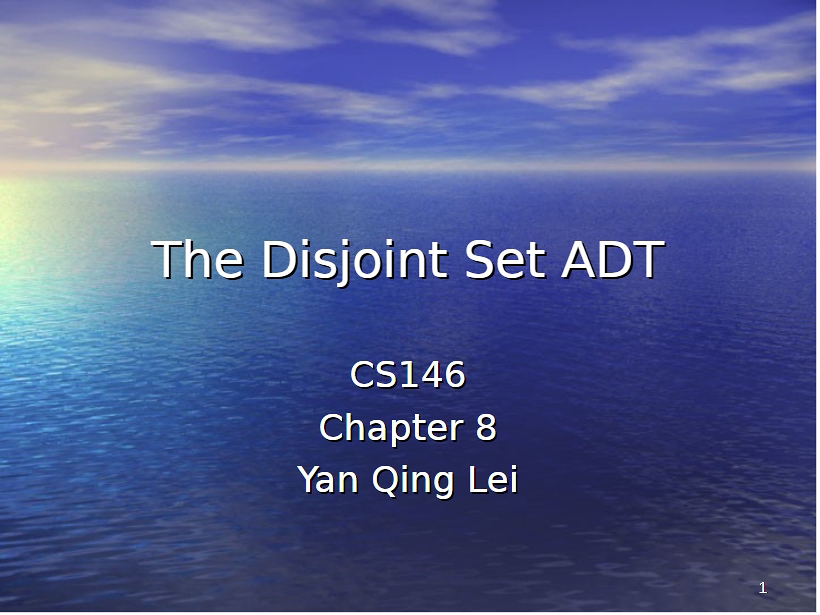 ADT for Disjoint Sets