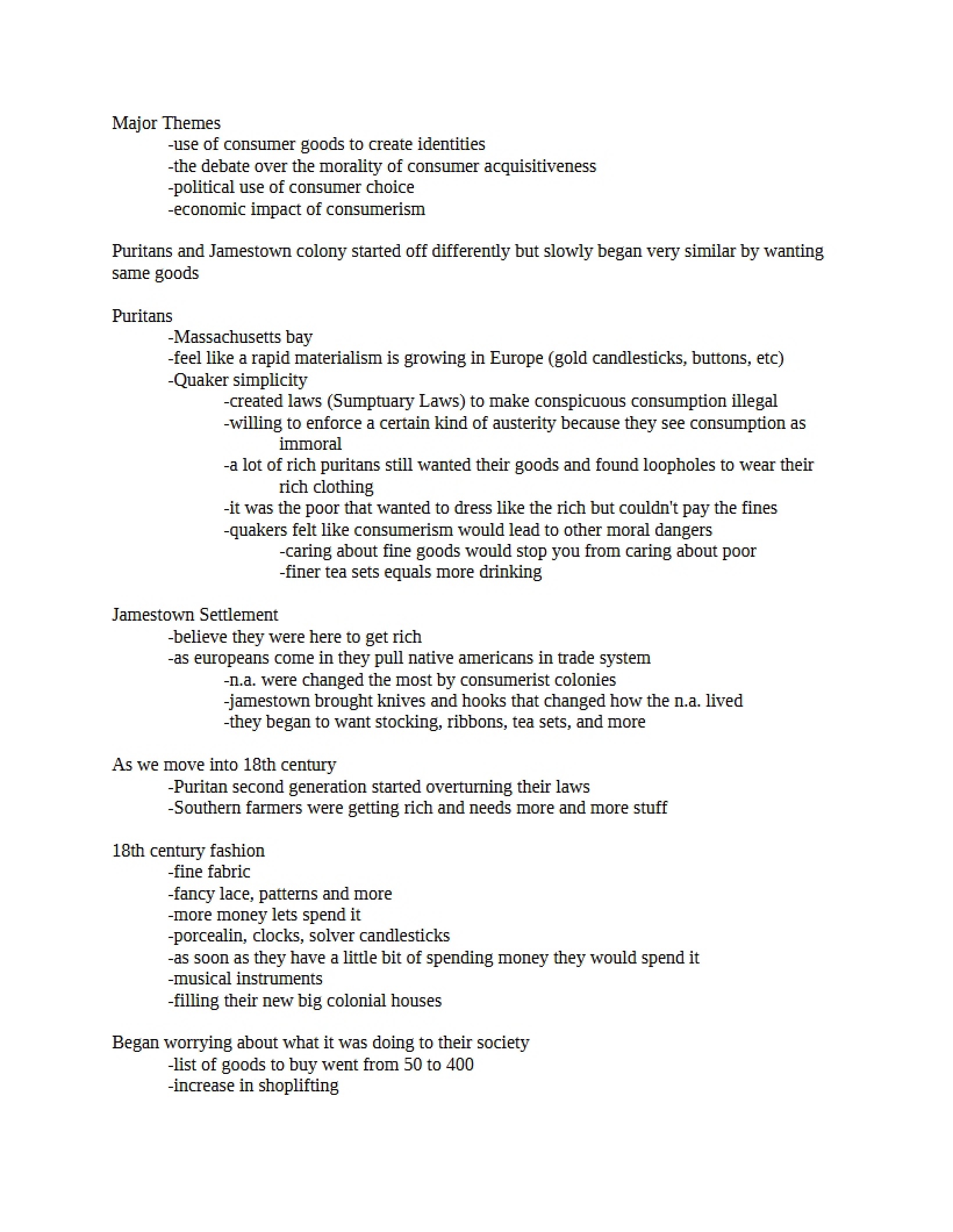 Themes of Major Importance