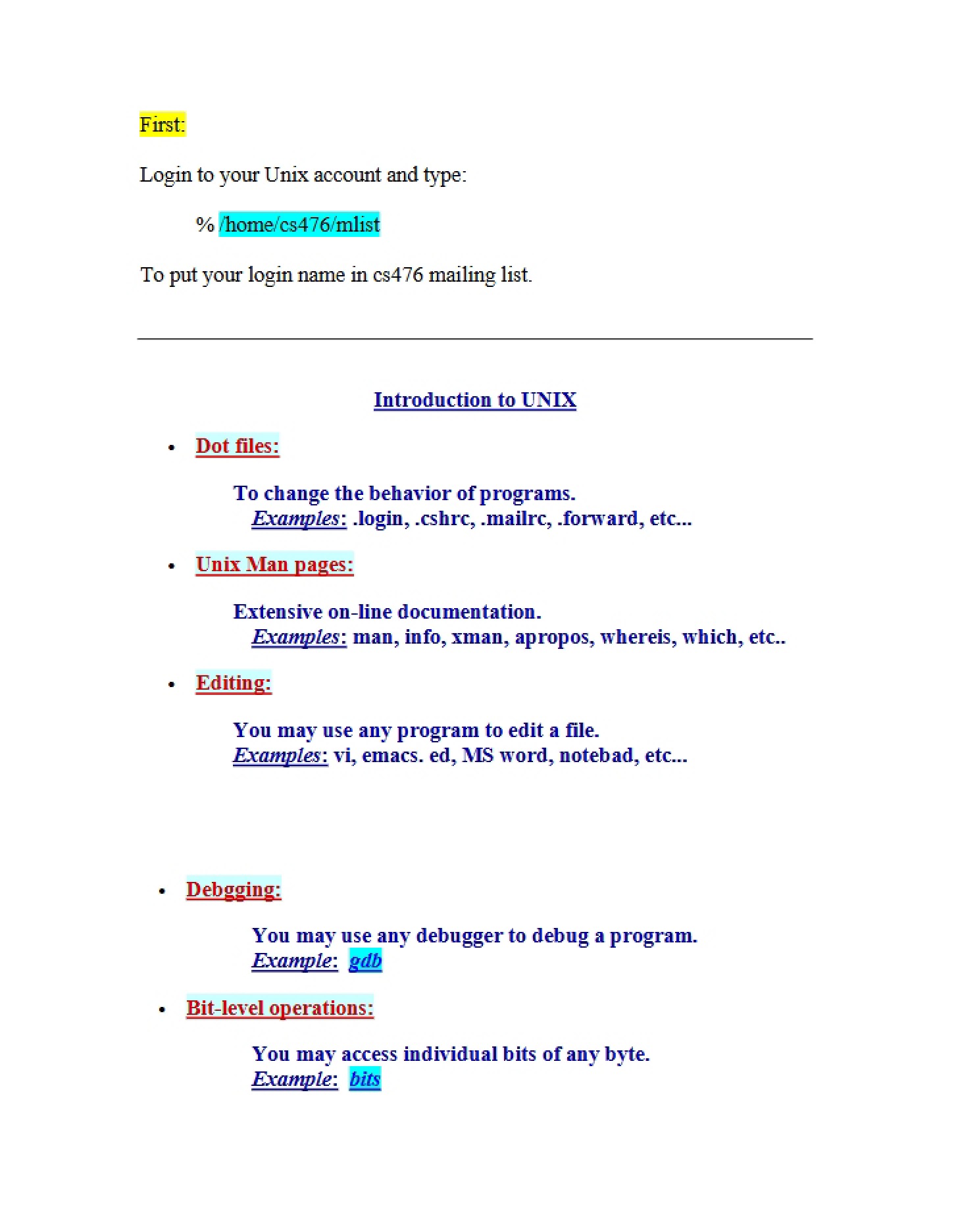 Lecture Outline