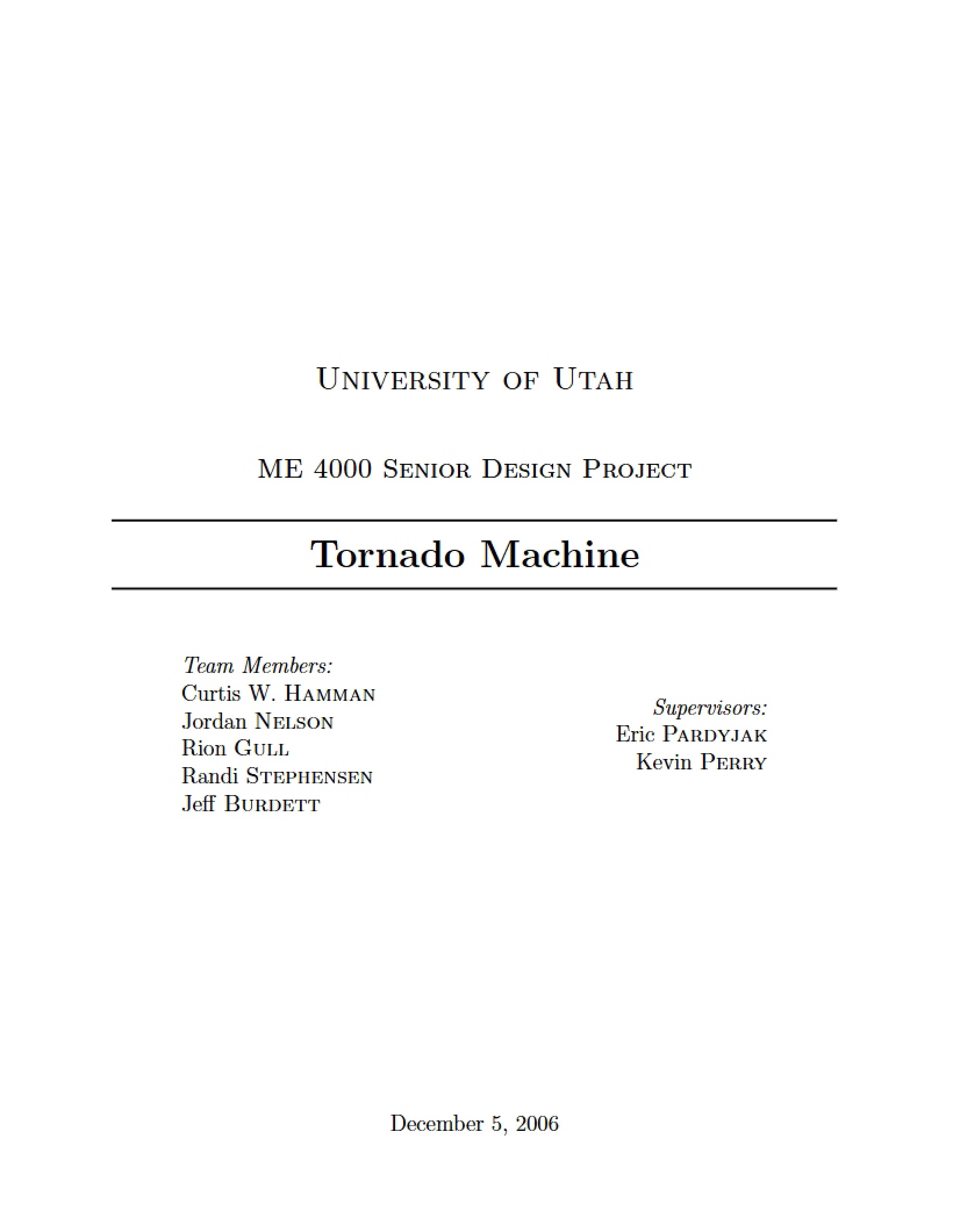 Machine for Tornados