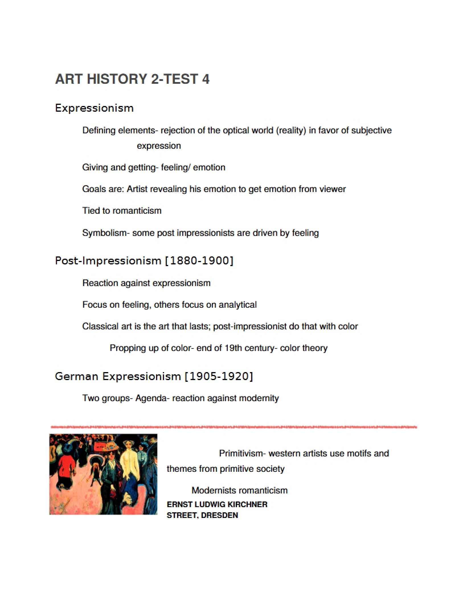 Fourth Test Art History II