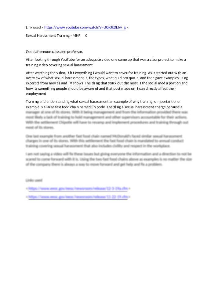 Forum Post for BUSN311 Week 5