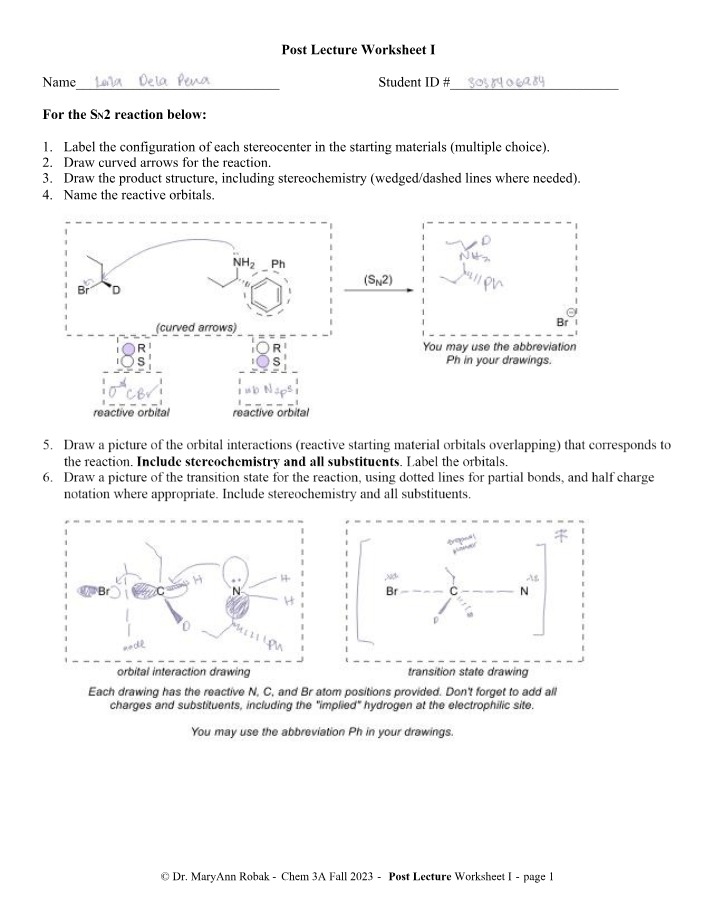 Worksheet I - Post Lecture