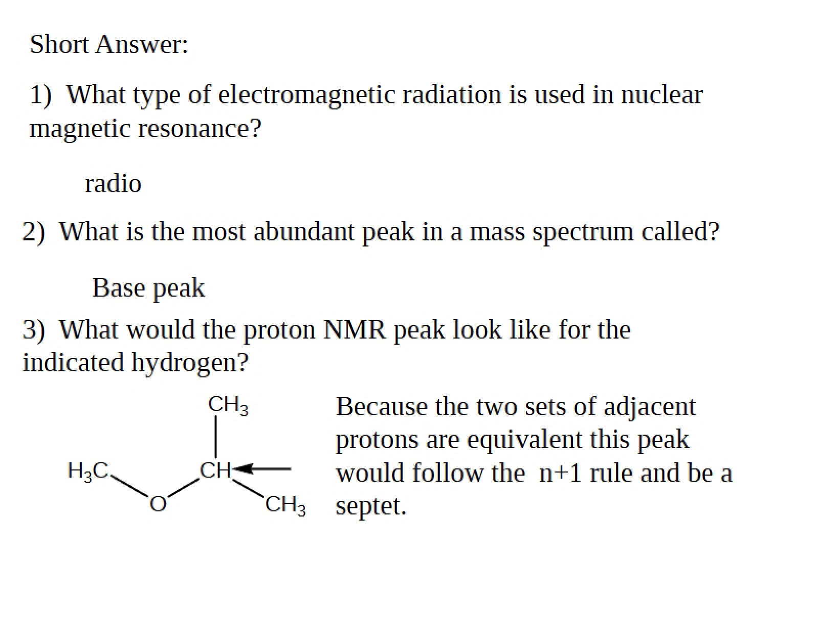 Answers for Practice Test