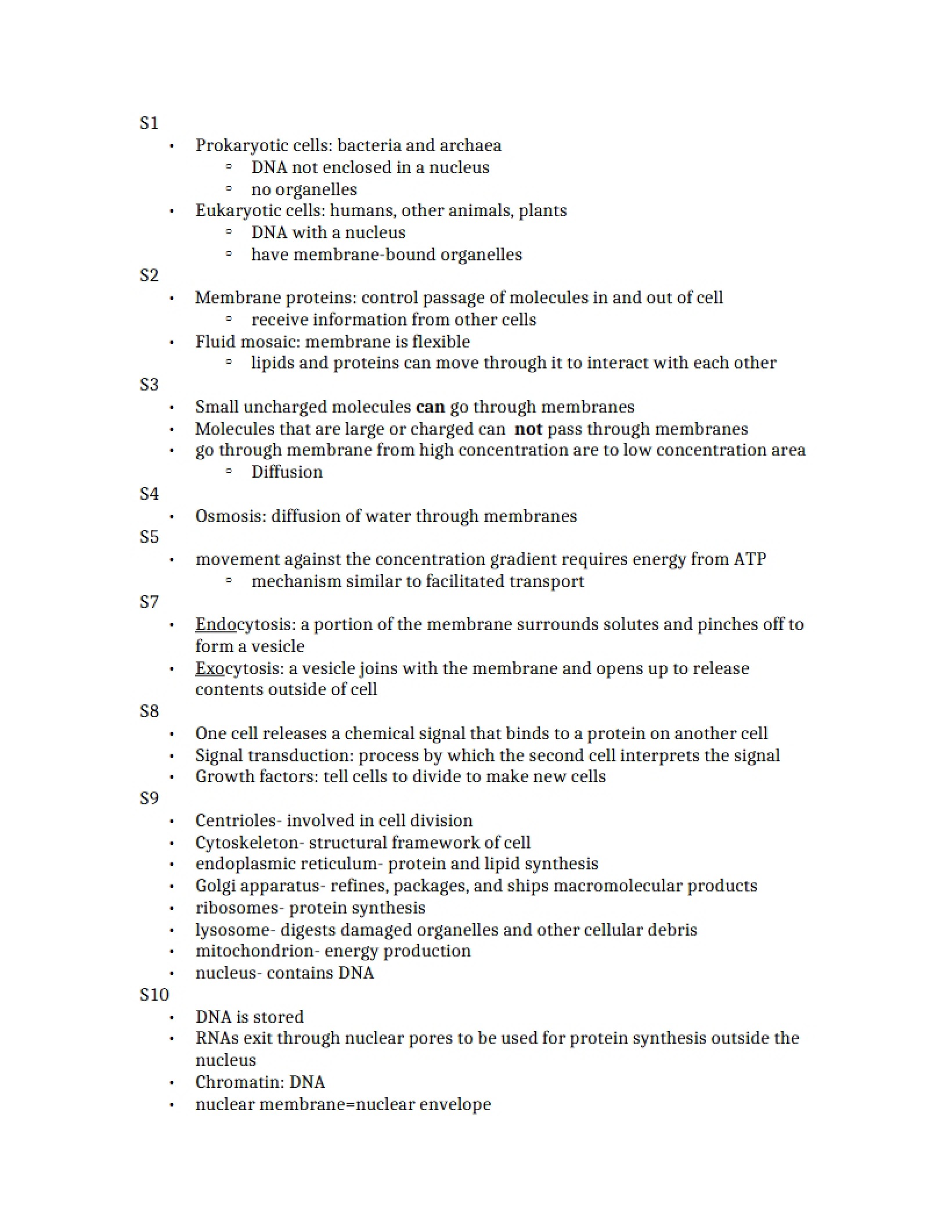 Bio 1030 Notes