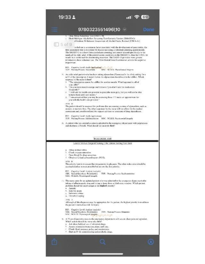 SMAST-G and CIWA-Ar - Alcohol Use Screening in Older Adults
