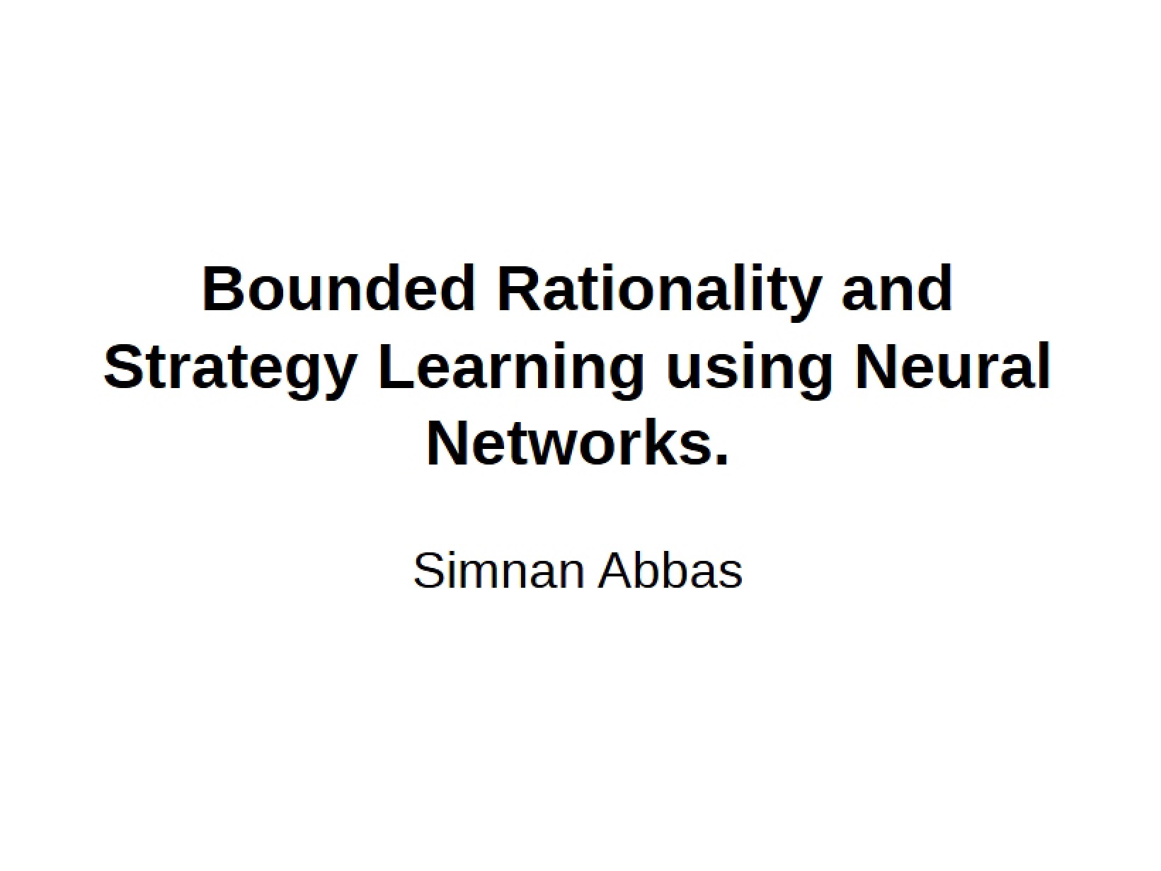 Rationality Bounded