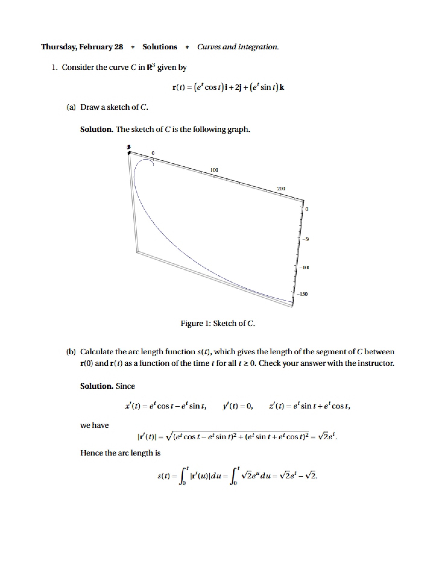 Worksheet Solutions Feb 28, 2013