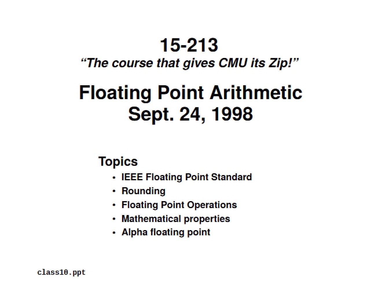 Arithmetic of Floating Points (Part 2)
