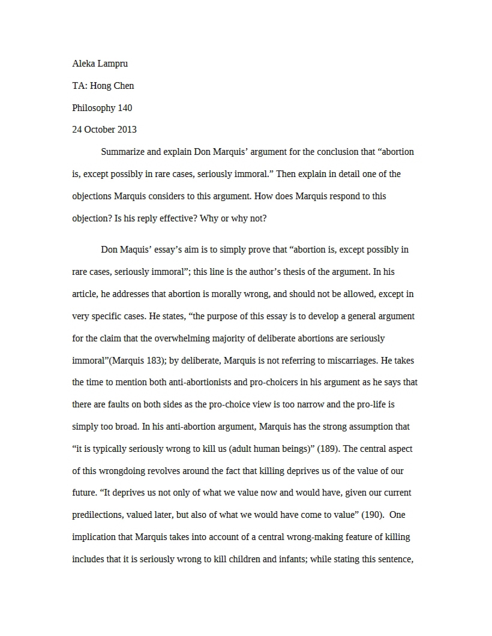Course Essay