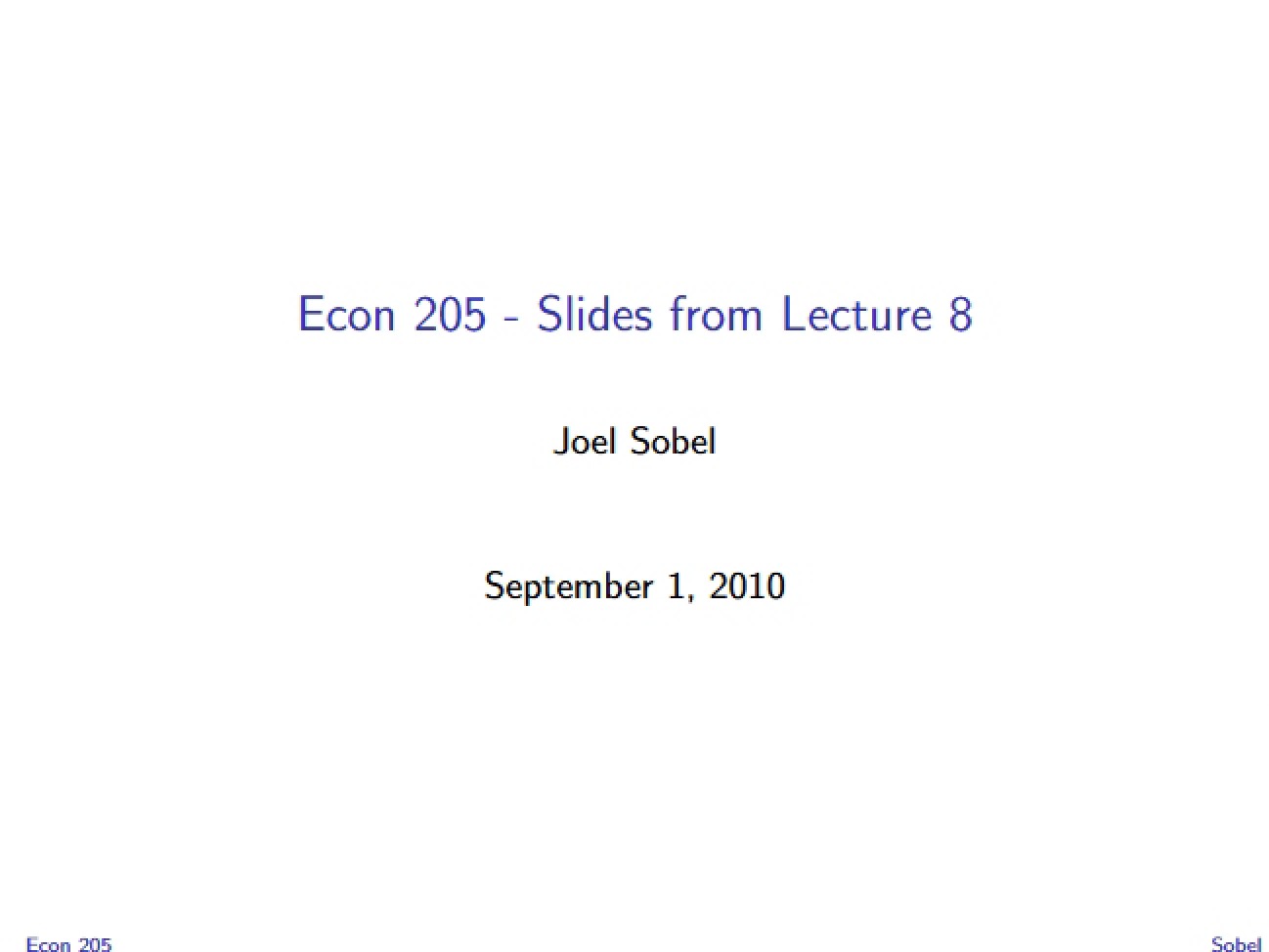 Econ Mathematics Detailed Notes