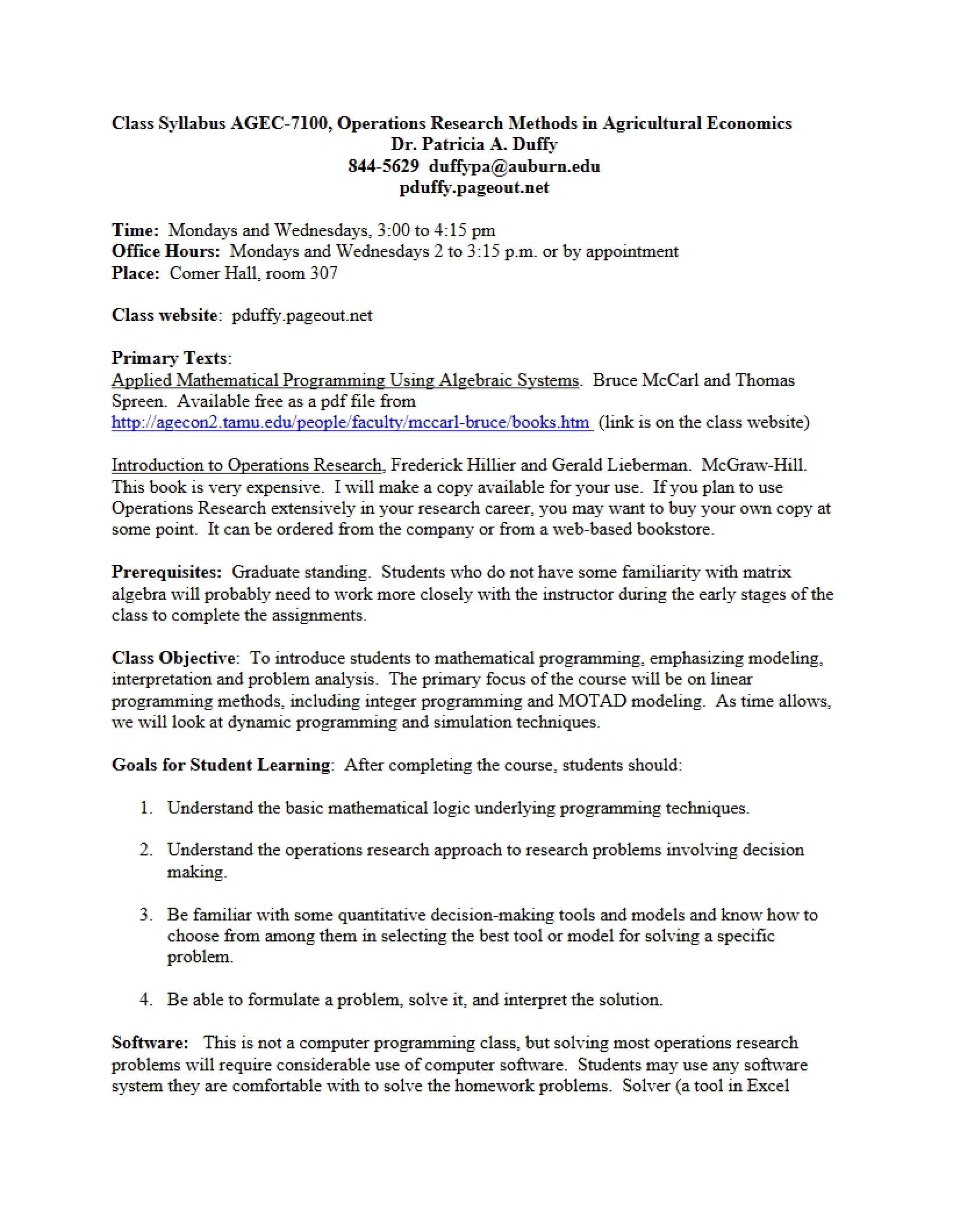 Course Outline Software Quality Assurance