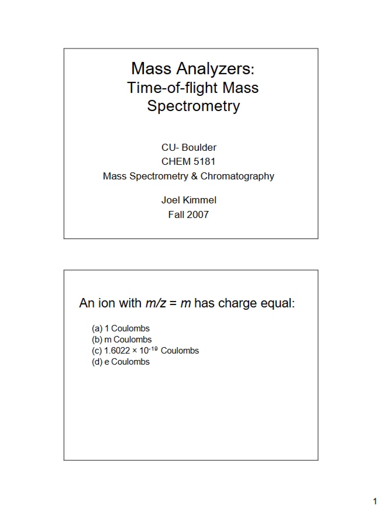 Different Types of Mass Analyzers