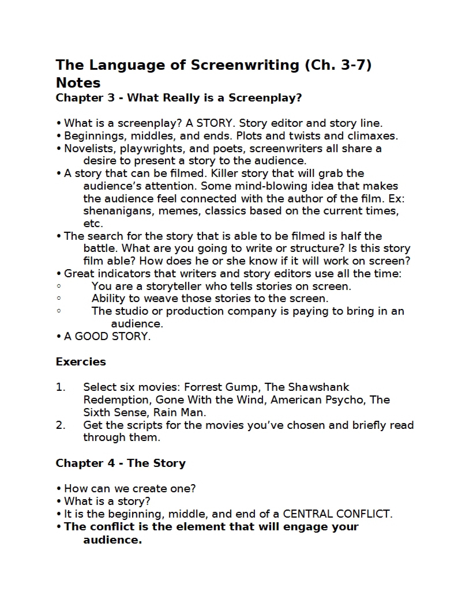 Screenwriting Language