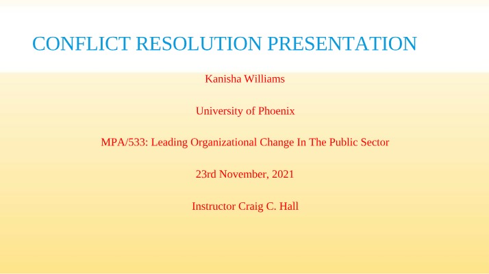Leadership Methods and Conflict Resolution Sources