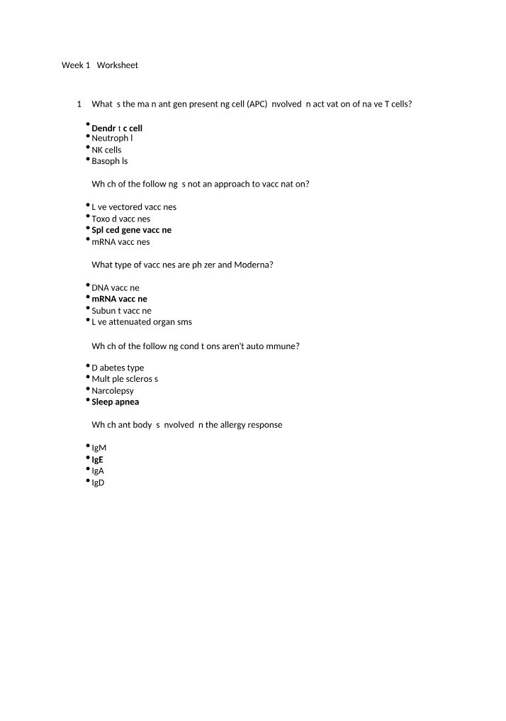 Worksheet for Week 12