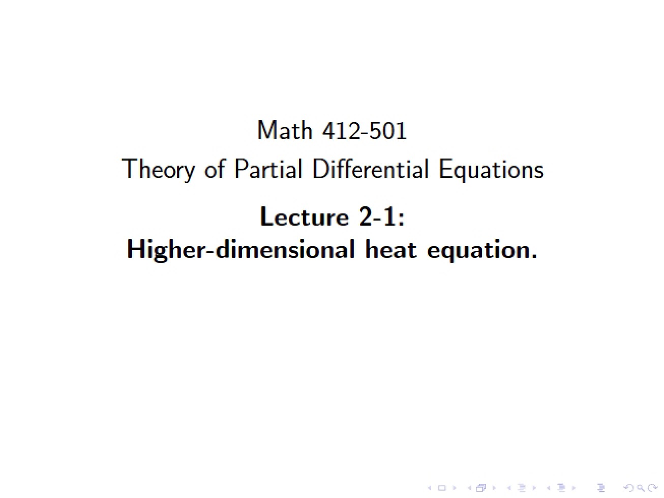 Lecture Two, Part One (Web Version)