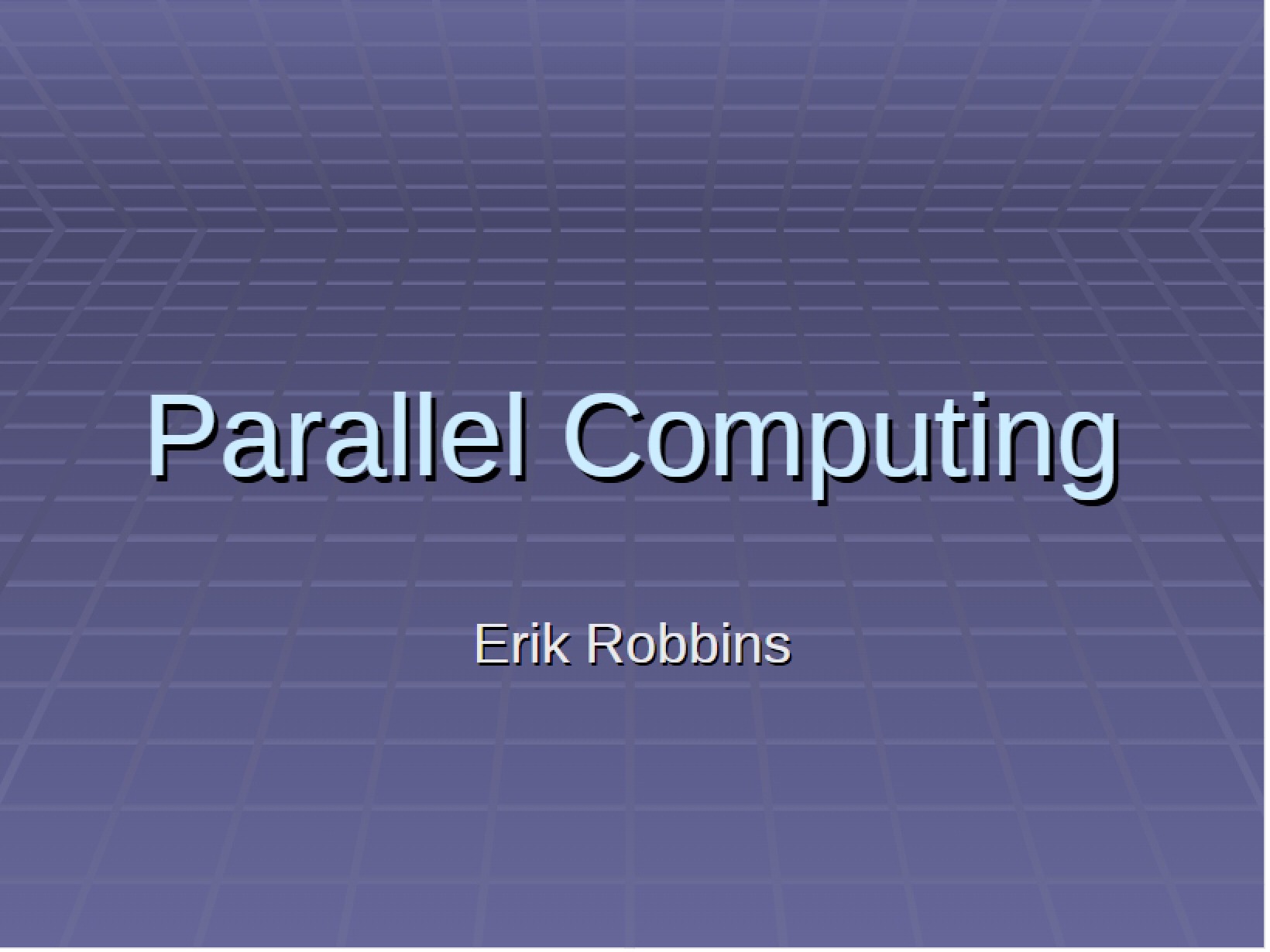 Computing in Parallel