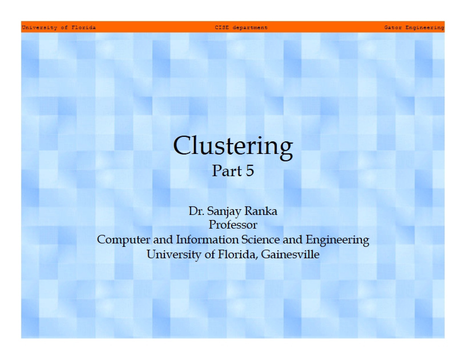 Clustering in HCI