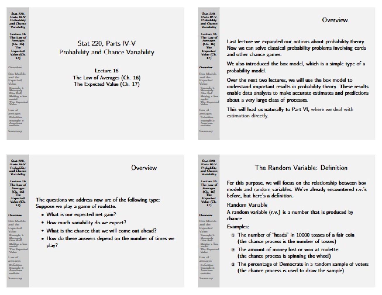 Chance Variability and Probability