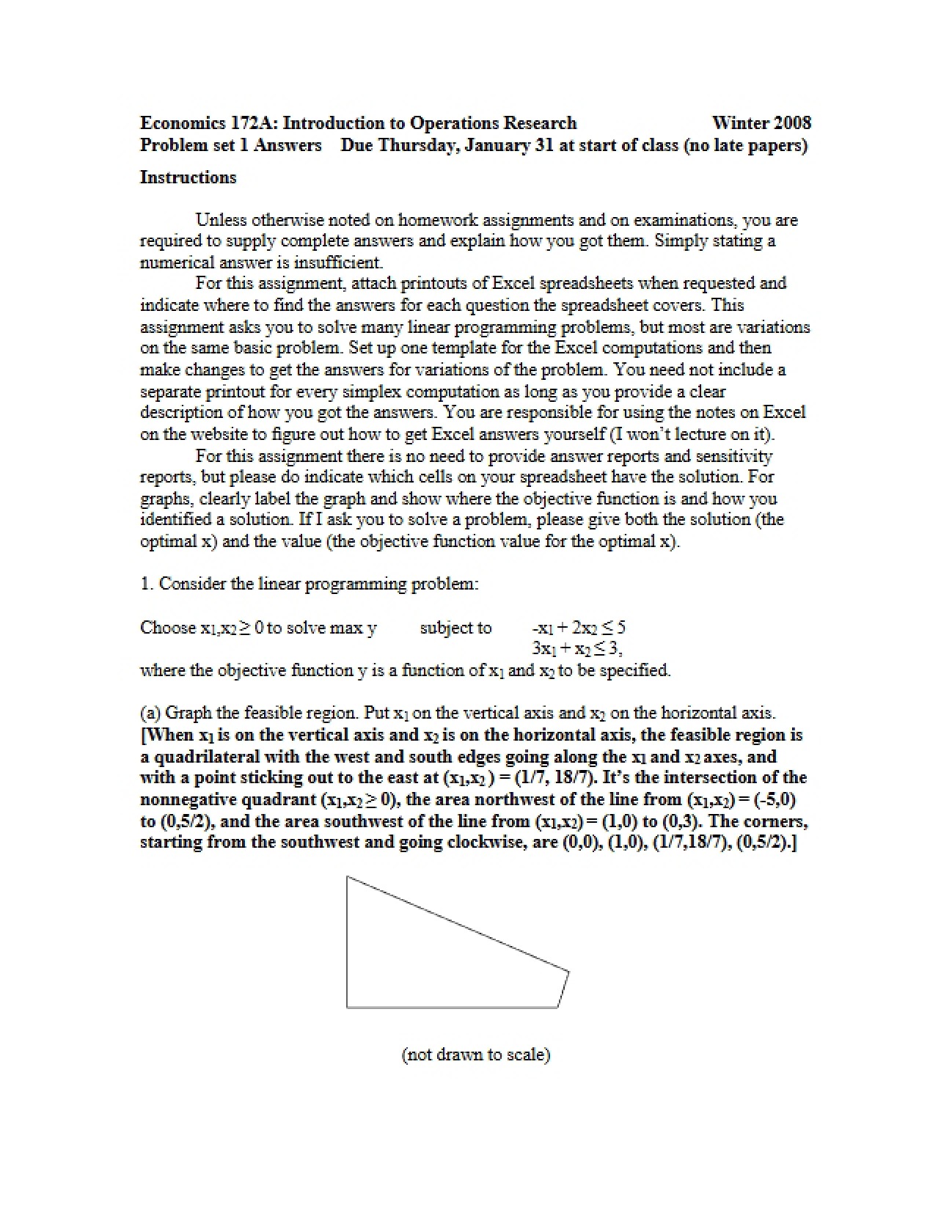 Operations Research: Set 1 Solutions