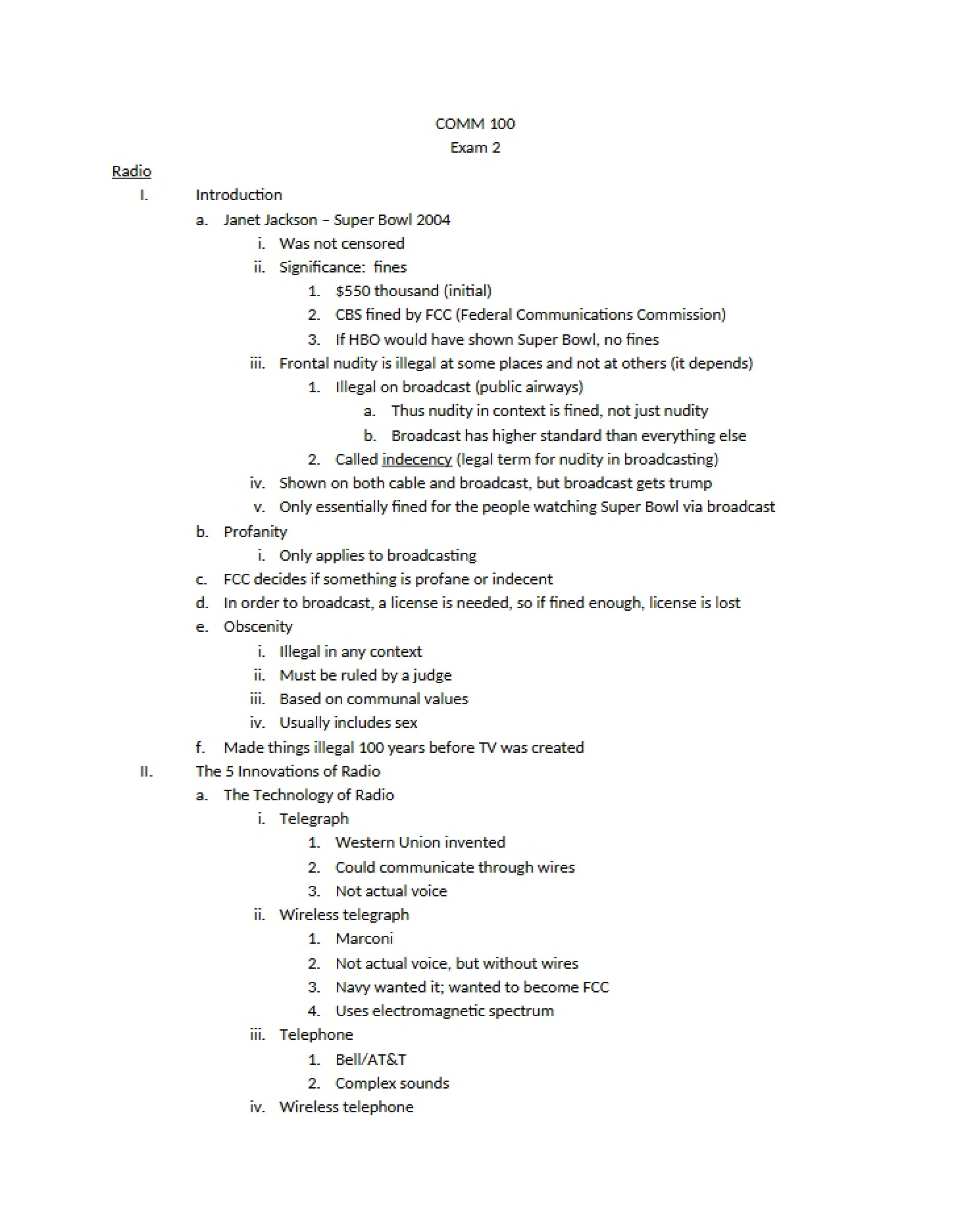 Second Examination