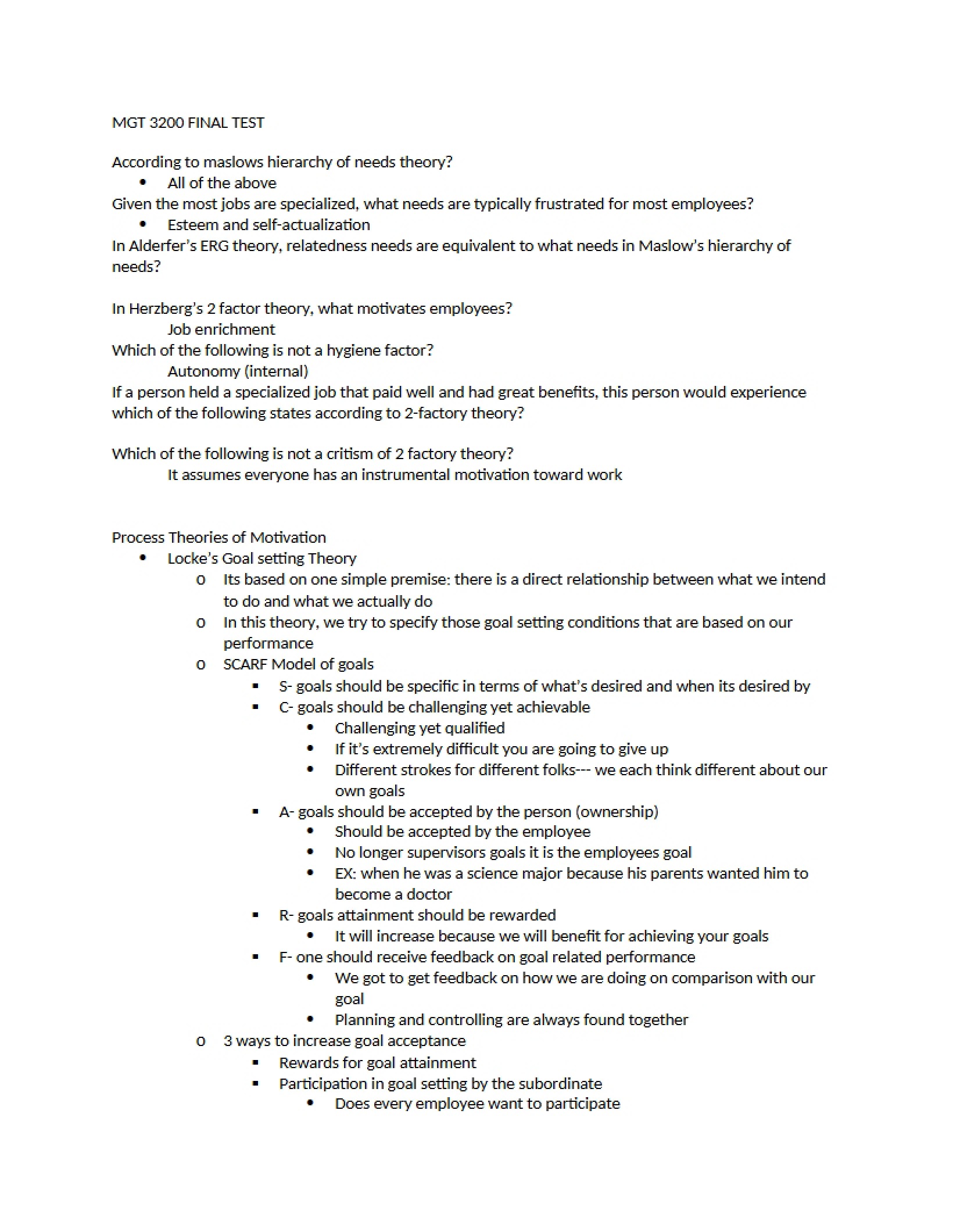 Management Final Test