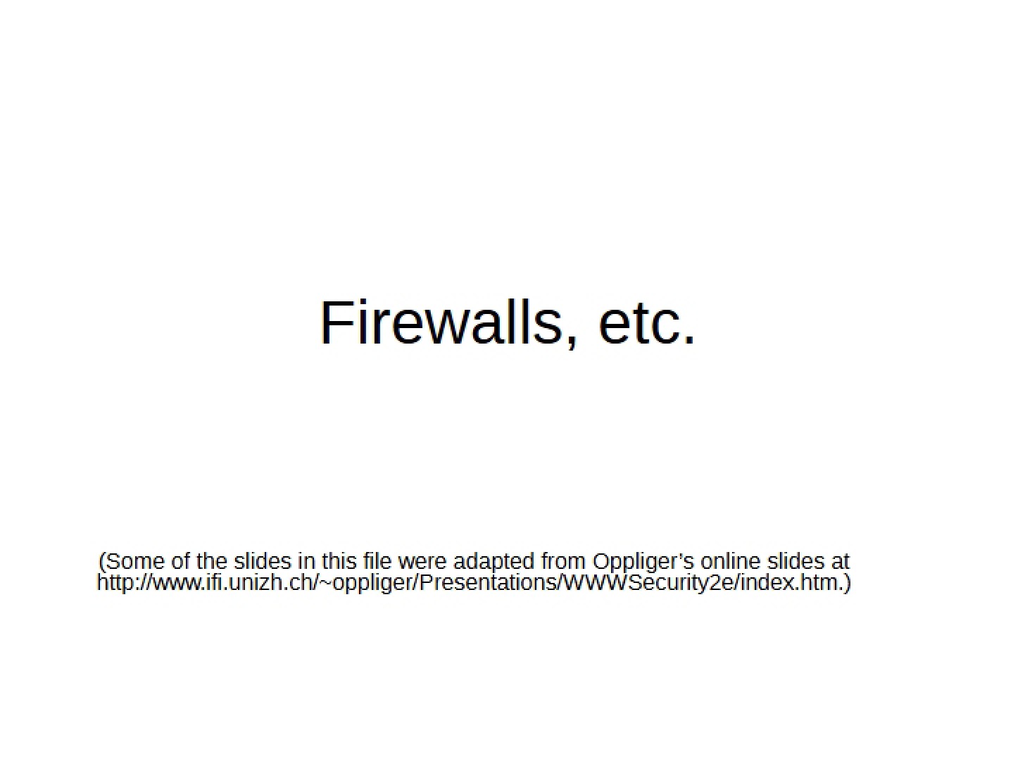 Firewall Systems