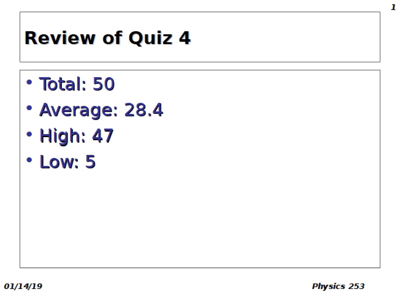 Notes for Review