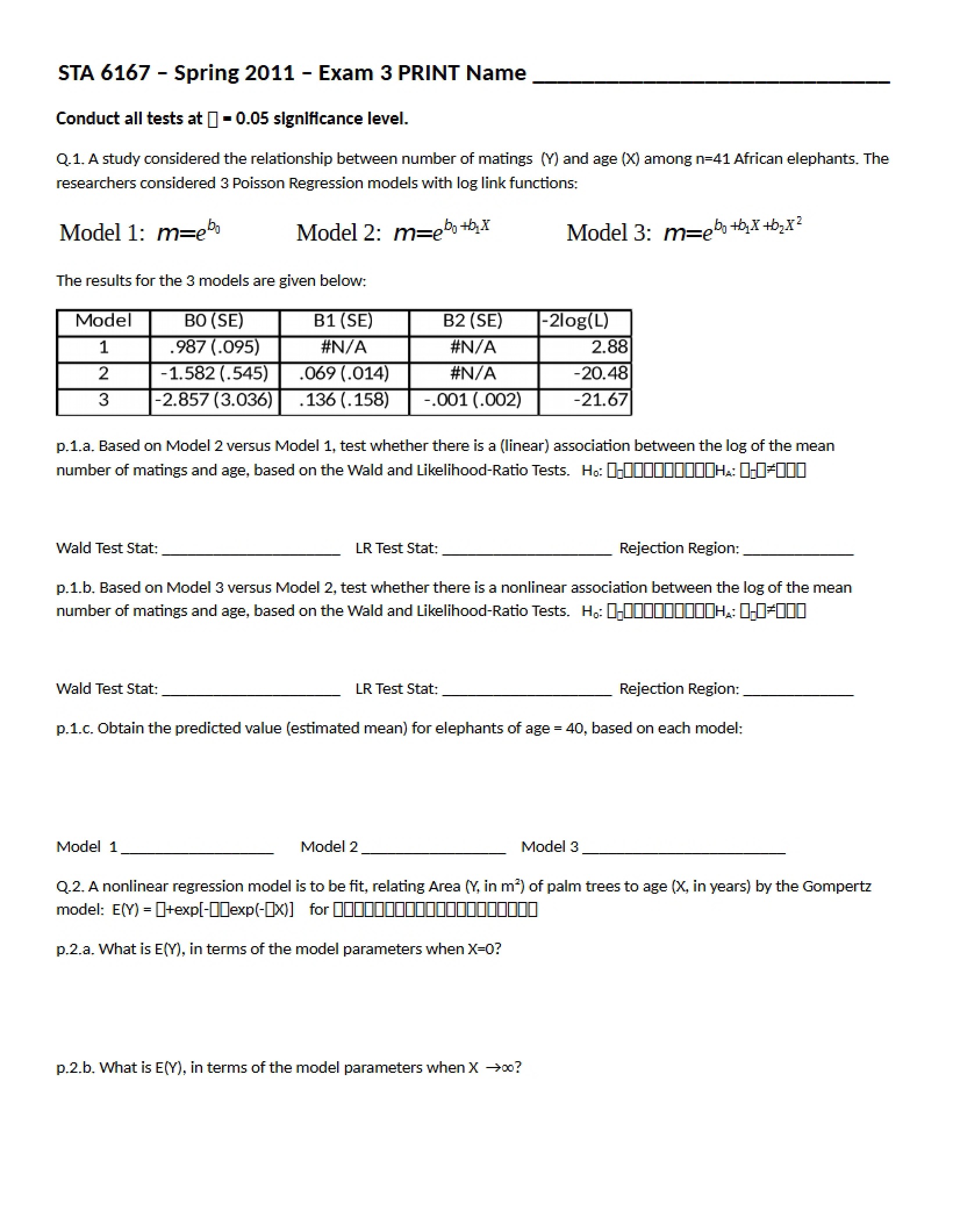 Third Examination
