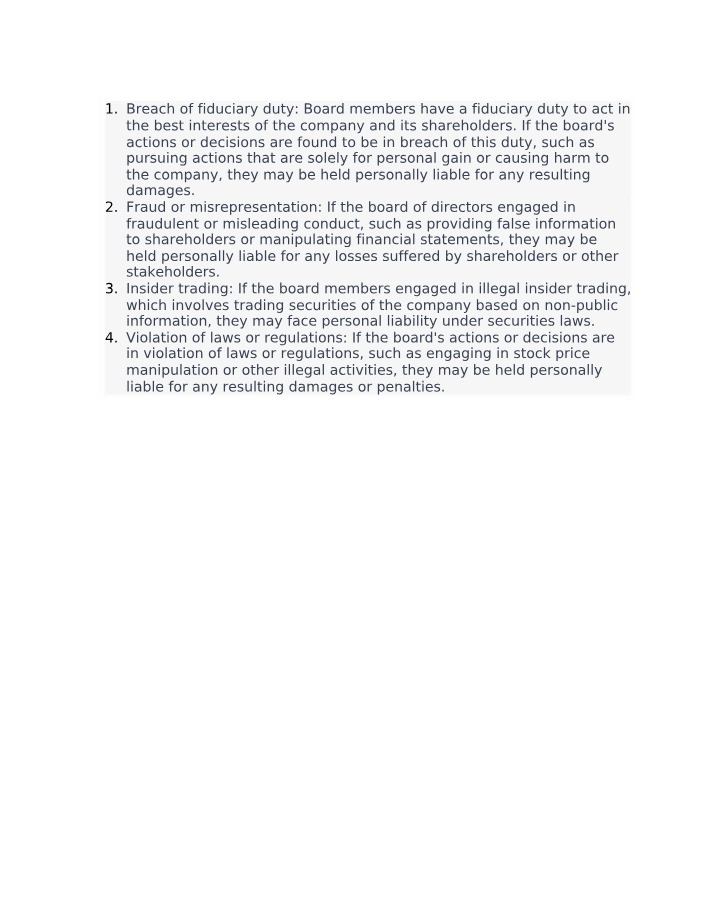 Breach of Fiduciary Duty