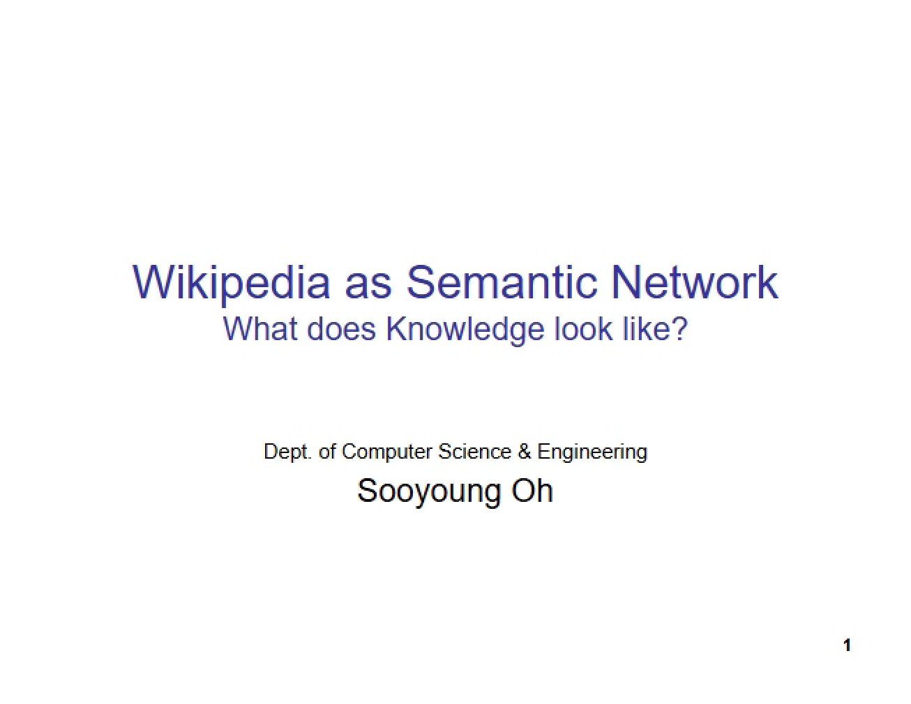 Semantic Network Wikipedia