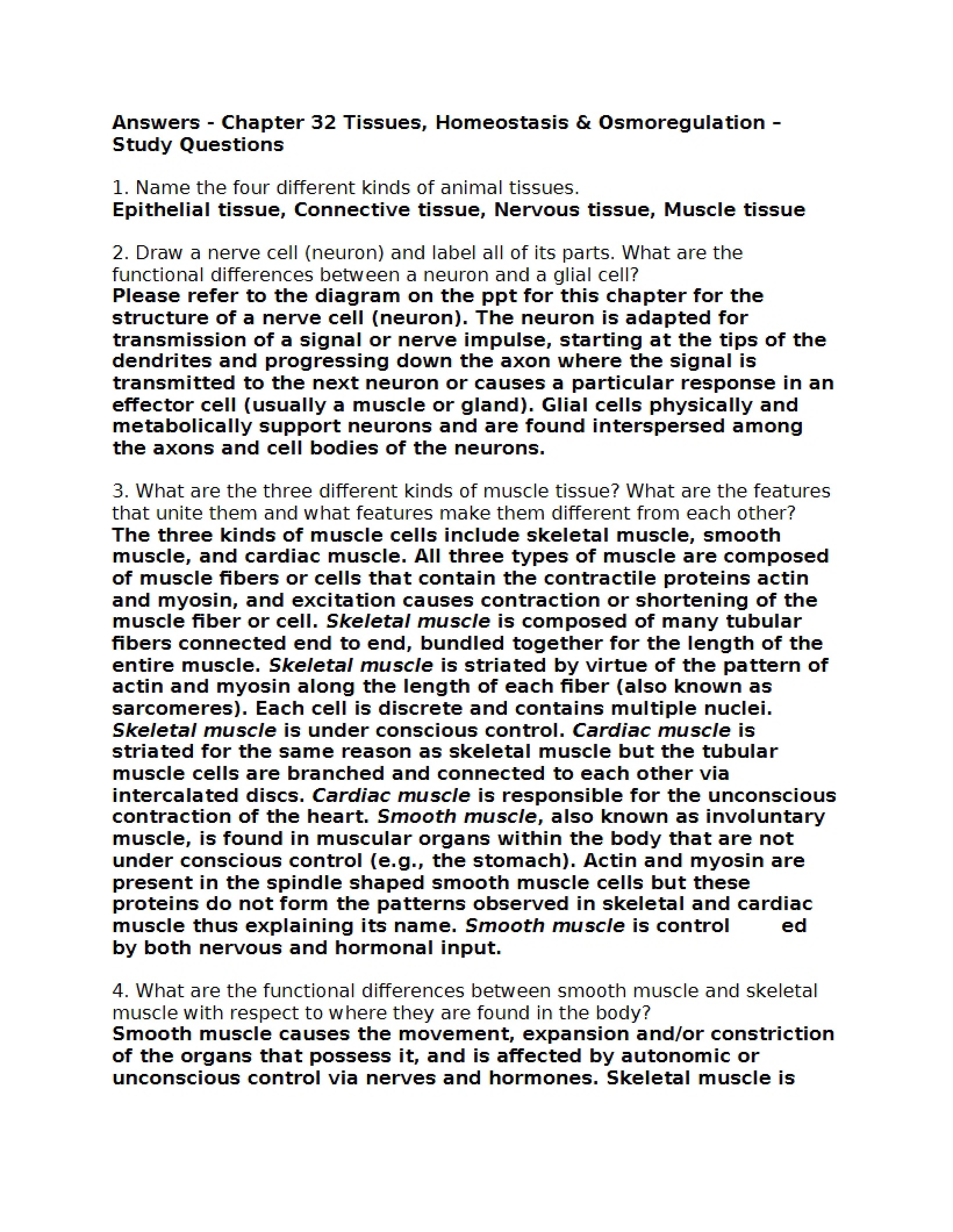 Questions for Study