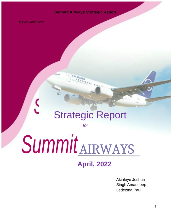 Summit Airways - A Strategic Report
