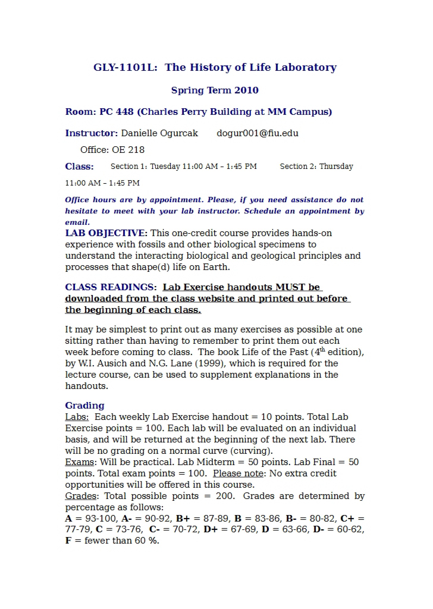 Official Course Syllabus