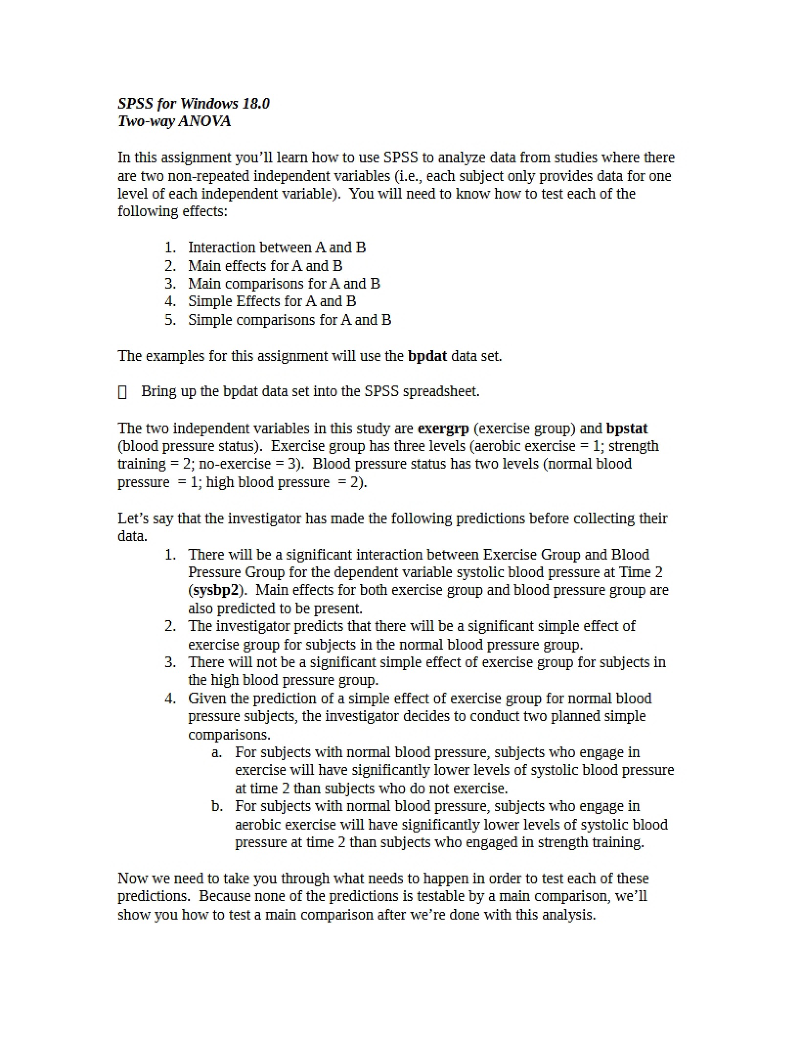 Behavioral Data Notes