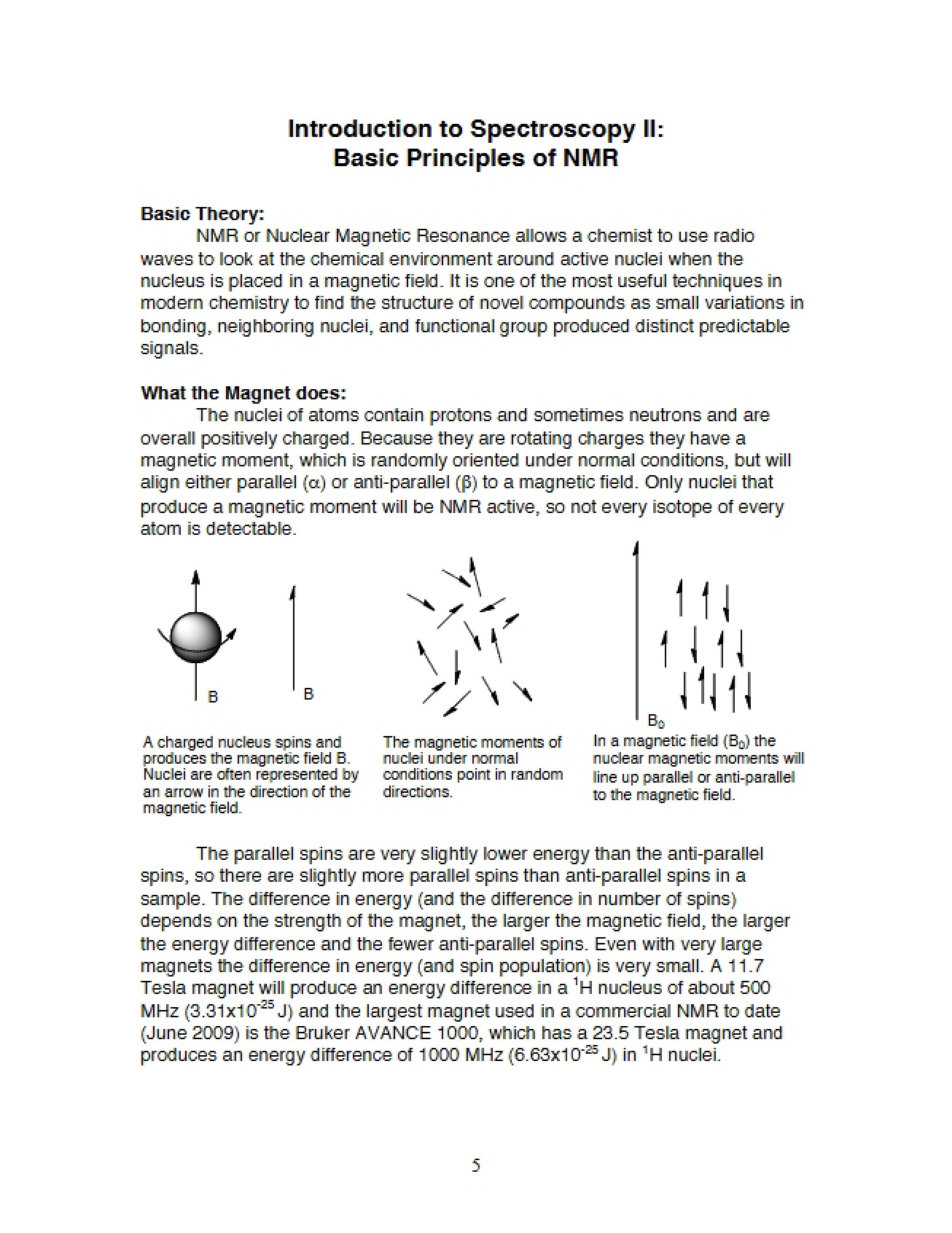 Tutorial on Proton NMR Spectroscopy for CHE 118B