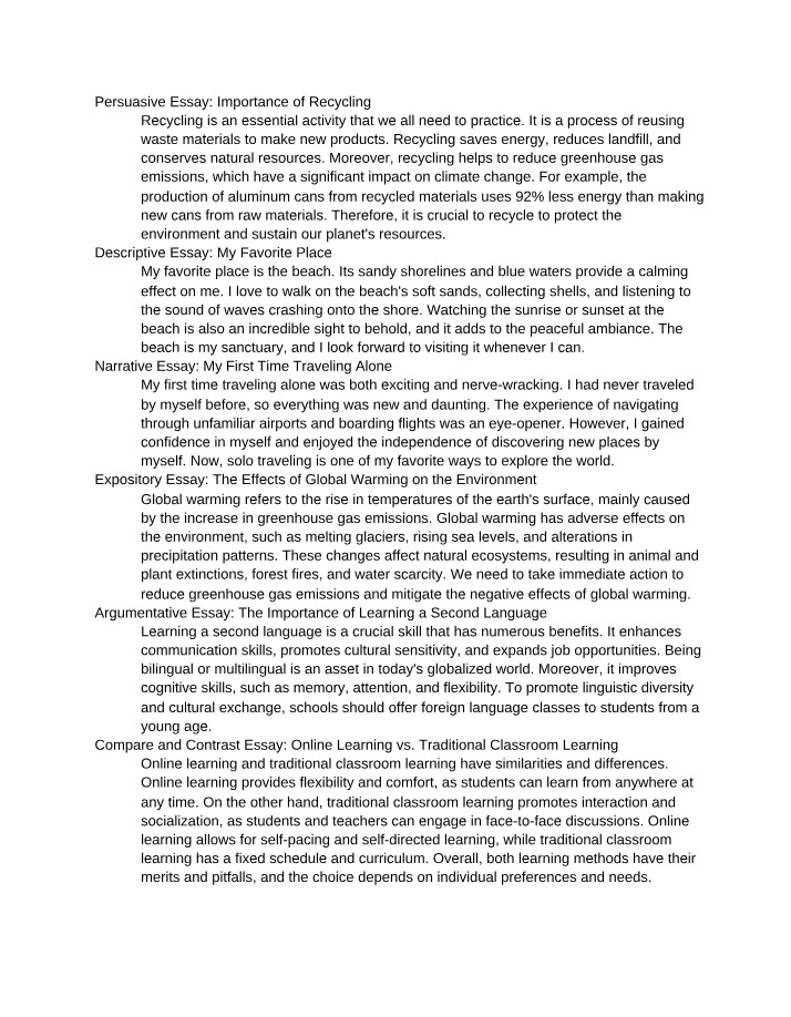 English 102 - Essays Collection