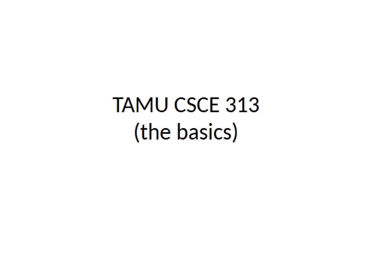 Overview of the Basics of Computer Systems